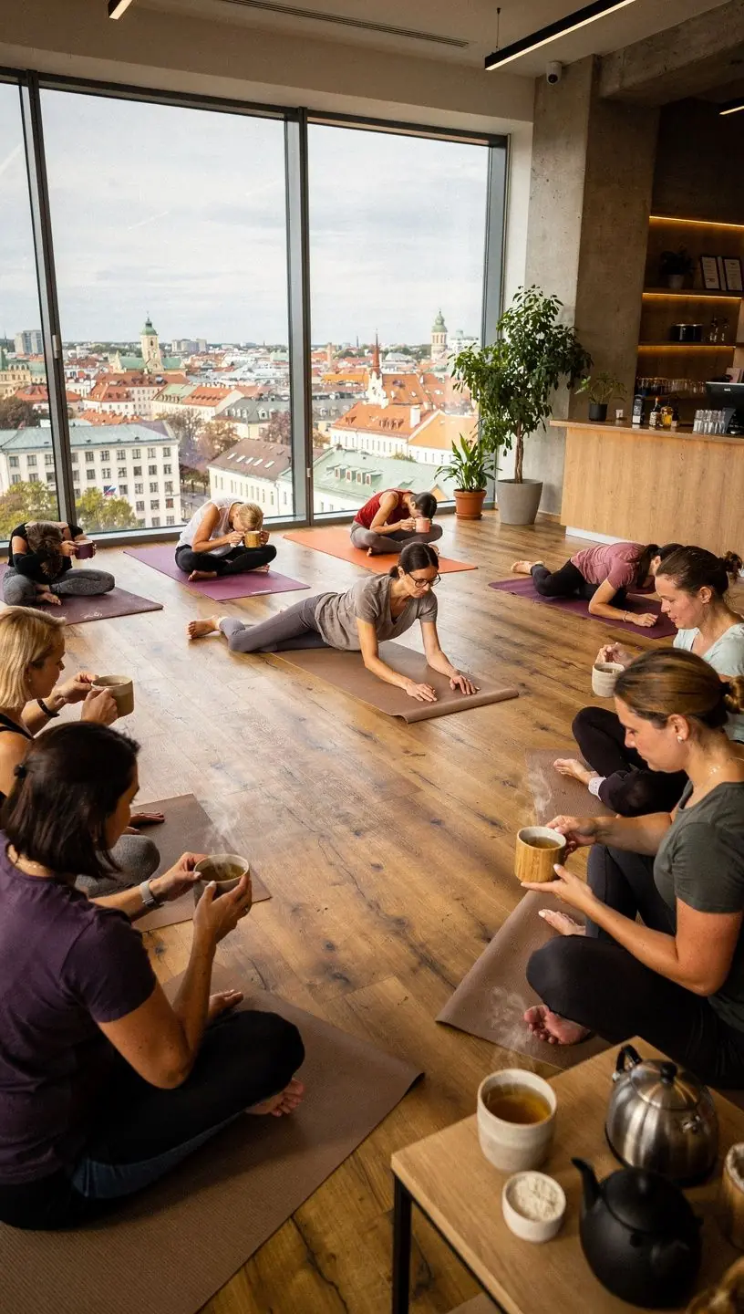 Arbatos lapelių rinkinio vaizdas, skirtas pabrėžti įvairias arbatos rūšis ir jų naudingus poveikius.